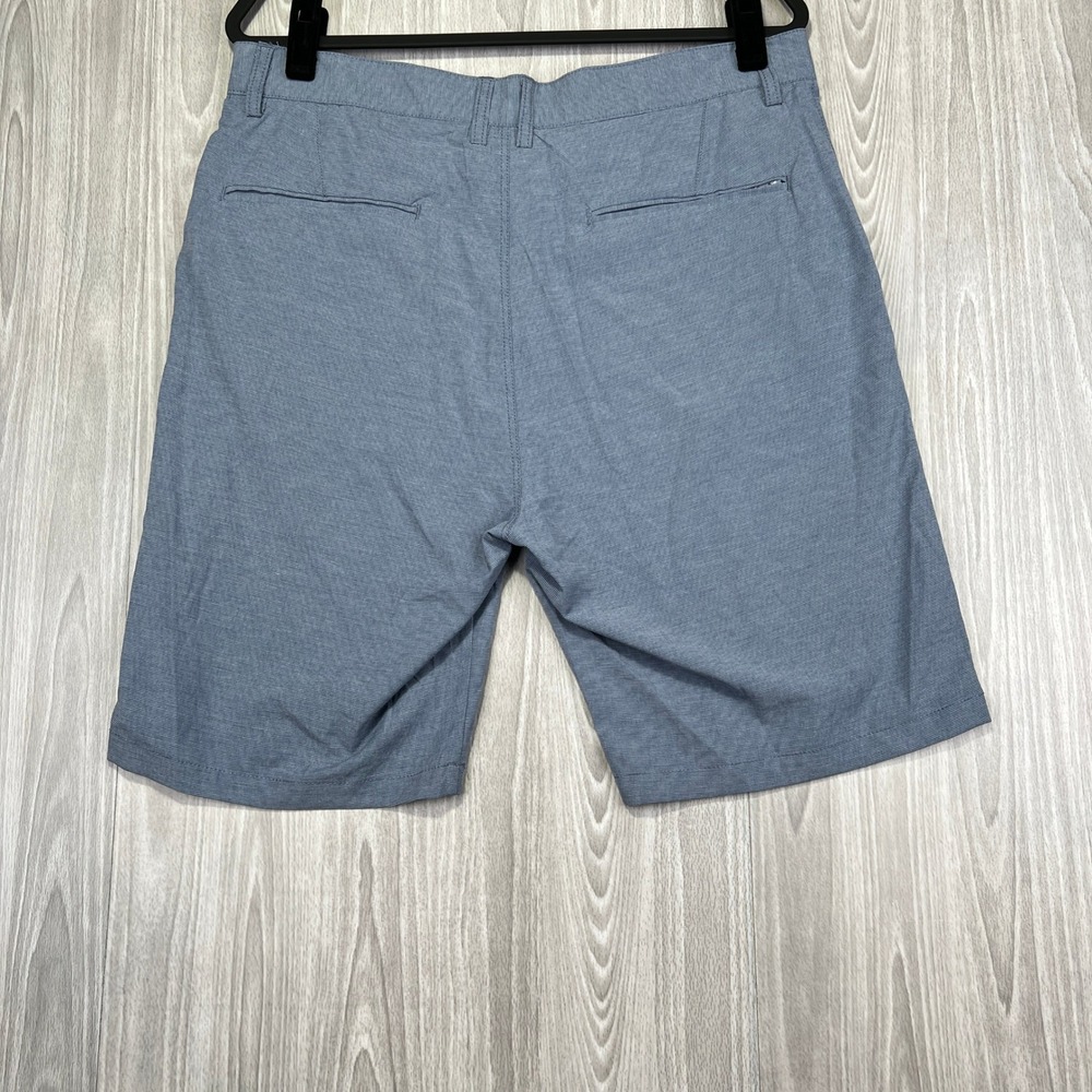 KNQR Hybrid Shorts Mens 34 Blue Micro-stripe Stretch Performance Outdoor EUC - Picture 6 of 6